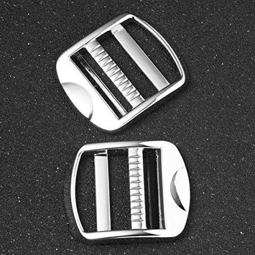 EXCEART 10 Piezas Hebillas Deslizantes de Cierre de Escalera Hebillas de Hebilla de Metal Correas Ajustables Hebillas de Liberación para Mochila Bolso de Hombro Maleta Plata 24Mm