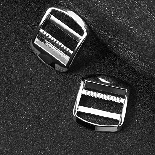 EXCEART 10 Piezas Hebillas Deslizantes de Cierre de Escalera Hebillas de Hebilla de Metal Correas Ajustables Hebillas de Liberación para Mochila Bolso de Hombro Maleta Plata 24Mm