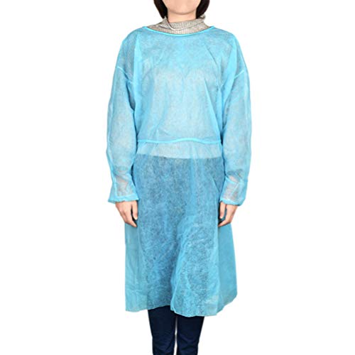 EXCEART Bata de Aislamiento No Tejida 12Pcs Batas de Bata Médica Batas de Aislamiento Desechables Batas de Protección para Laboratorios de Industrias Hospitalarias
