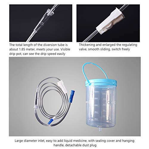 EXCEART Juego de Limpieza de Enema de 1200 Ml Enema Doméstico Barril Intestinal Defecación Dispositivo de Limpieza Intestinal Suministros de Limpieza de Enema para Mujeres Hombres Estilo