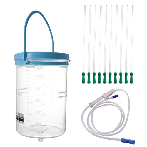 EXCEART Juego de Limpieza de Enema de 1200 Ml Enema Doméstico Barril Intestinal Defecación Dispositivo de Limpieza Intestinal Suministros de Limpieza de Enema para Mujeres Hombres Estilo