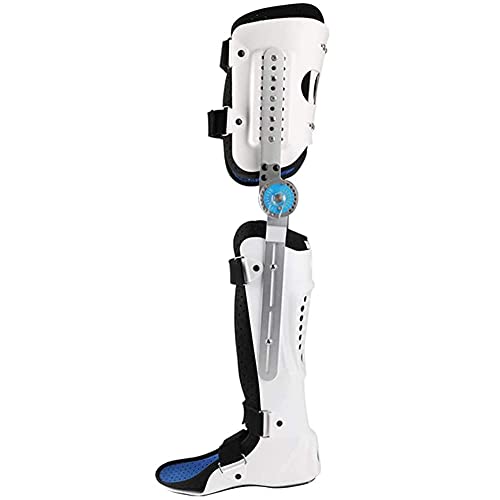 FACAZ Ortesis de inmovilizador de Rodilla, Rodillera con bisagras ROM Inmovilizador de Rodilla Ortesis de Pierna Ortopédica de rótula Rodilla Ajustable para Pierna Izquierda y Pierna Derecha