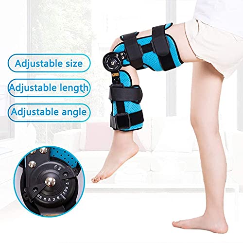 FACAZ ROM con bisagras, postoperatorio, Rodillera, ortesis, inmovilizador, Protector ortopédico, Protector, inmovilizador, Soporte de Rodilla para Fractura de Pierna, tamaño Universal