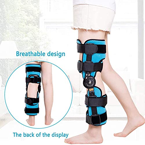 FACAZ ROM con bisagras, postoperatorio, Rodillera, ortesis, inmovilizador, Protector ortopédico, Protector, inmovilizador, Soporte de Rodilla para Fractura de Pierna, tamaño Universal
