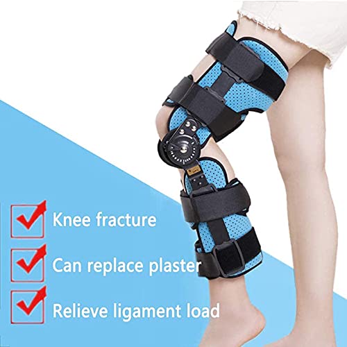 FACAZ ROM con bisagras, postoperatorio, Rodillera, ortesis, inmovilizador, Protector ortopédico, Protector, inmovilizador, Soporte de Rodilla para Fractura de Pierna, tamaño Universal