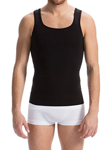 Farmacell Man 418 (Negro, L) Camiseta de algodón para Hombres con compresión Total