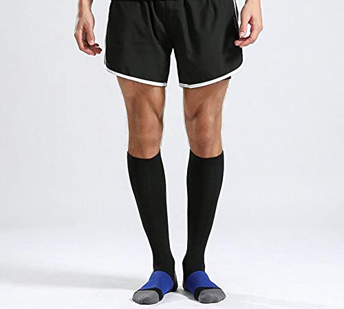 FAYHRH Calcetines de Compresión Medias Calcetines de tubo alto transpirables para hombres y mujeres calcetines de compresión de tubo largo al aire libre 2 piezas-negro __S