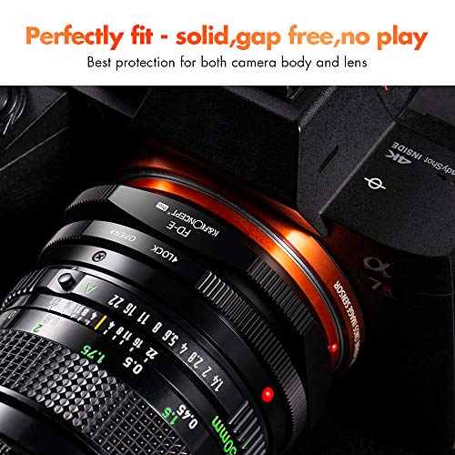 FD-NEX,K&F Concept Adaptador de Lente para Canon FD FL Lente a la Sony Alpha NEX E-Mount Cámara Adaptador para Sony Alpha NEX-7 NEX-6 NEX-5N NEX-5 NEX-C3 NEX-3 FD-NEX