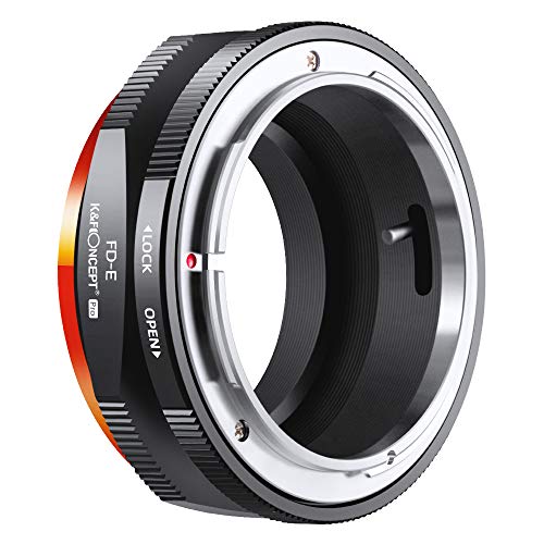 FD-NEX,K&F Concept Adaptador de Lente para Canon FD FL Lente a la Sony Alpha NEX E-Mount Cámara Adaptador para Sony Alpha NEX-7 NEX-6 NEX-5N NEX-5 NEX-C3 NEX-3 FD-NEX
