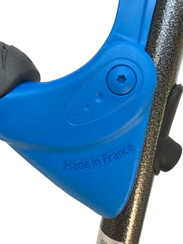 FDI - Muletas De Adulto Ergotech. Par De Muletas Regulables En Altura Y Empuñadura Plegable. Ultraligeras De Aluminio. Color Azul. Talla Única