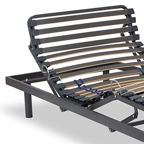 Ferlex - Pack Cama articulada eléctrica con colchón ortopédico visco Tencel y Almohada viscoelástica Premium (105x190, Mando inalámbrico)