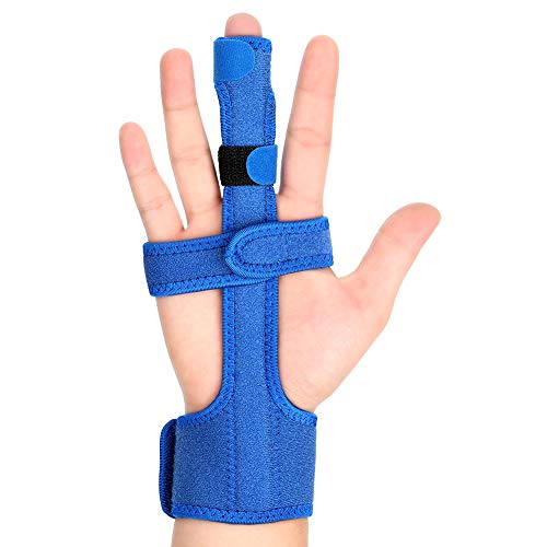 Férula de dedo de la Mano, Férula para el dedo Disparador Ajustable, Soporte de Aluminio Incorporado, Ferula para dedo En Gatillo, Dolor de la Artritis, Lesiones deportivas