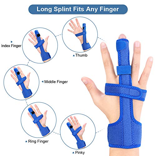Férula de dedo de la Mano, Férula para el dedo Disparador Ajustable, Soporte de Aluminio Incorporado, Ferula para dedo En Gatillo, Dolor de la Artritis, Lesiones deportivas