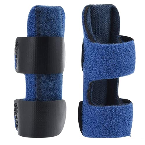 Férula de dedo gatillo – enderezar los dedos y pulgares rotos o doblados, férula de dedo de mazo para aliviar el dolor de dedos o bloquear el tendón de dedo (azul)
