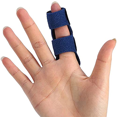 Férula de dedo gatillo – enderezar los dedos y pulgares rotos o doblados, férula de dedo de mazo para aliviar el dolor de dedos o bloquear el tendón de dedo (azul)