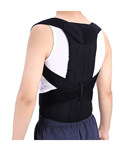 FETTR Corrector de Postura de Espalda Completa Soporte Ajustable Cinturón de Hombro Columna Lumbar para Hombres, Mujeres y Adolescentes Corrección de jorobado, (Negro) (Color: Negro, Tamaño: X-Large)