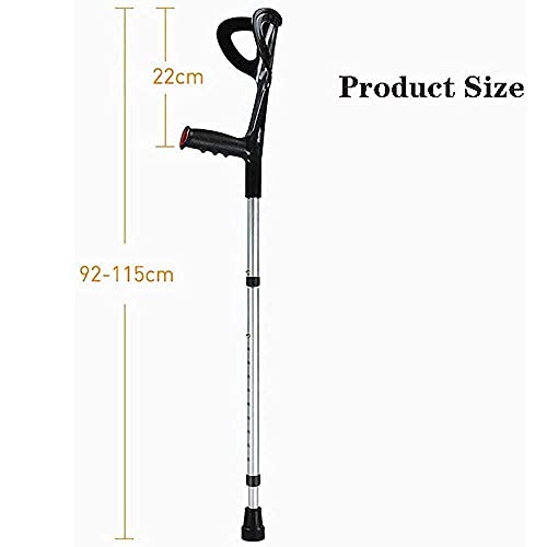FFAN Bastón Plegable de Codo, Andador de Viaje Antideslizante Plegable de Aluminio, Tipo de Brazo, muletas, Fractura para Personas Mayores, rehabilitación posoperatoria para discapacitados, manijas