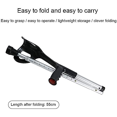 FFAN Bastón Plegable de Codo, Andador de Viaje Antideslizante Plegable de Aluminio, Tipo de Brazo, muletas, Fractura para Personas Mayores, rehabilitación posoperatoria para discapacitados, manijas