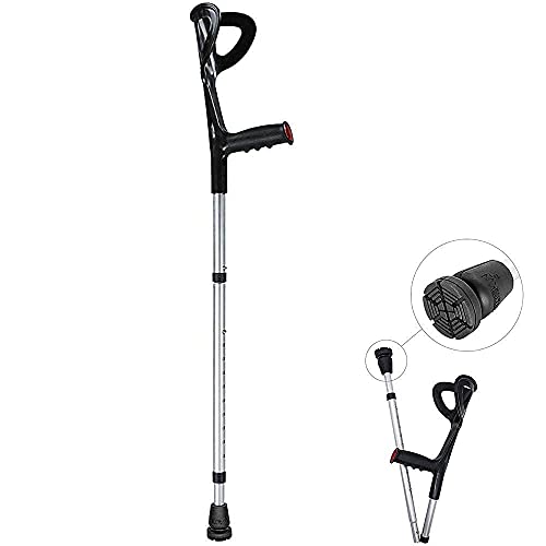 FFAN Bastón Plegable de Codo, Andador de Viaje Antideslizante Plegable de Aluminio, Tipo de Brazo, muletas, Fractura para Personas Mayores, rehabilitación posoperatoria para discapacitados, manijas