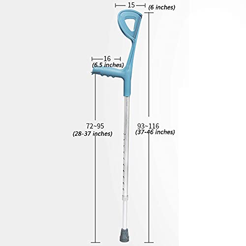 FFAN Muletas de Codo Tipo Brazo más Nuevas - Muletas de aleación de Aluminio - Muletas cómodas con diseño - Muletas para Las Axilas elásticas Adultos - Un par Good Life