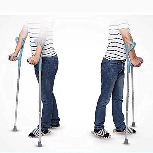 FFAN Muletas de Codo Tipo Brazo más Nuevas - Muletas de aleación de Aluminio - Muletas cómodas con diseño - Muletas para Las Axilas elásticas Adultos - Un par Good Life