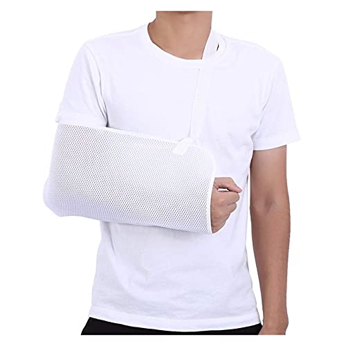 FFAN Soporte de Brazo Cinturón de Hombro Soporte de Cabestrillo Transpirable Codo Brace Muñequera Protector de Fractura de Codo Dislocación Cabestrillo de Brazo Roto (Color: Blanco) Good Life