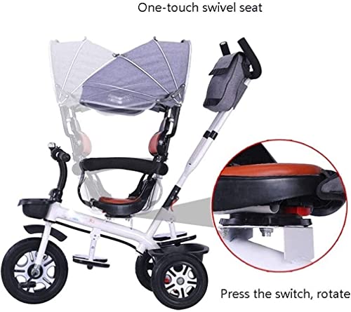FGDSA Triciclo para Niños Triciclo Convertible Ajustable con Toldo Bolsa De Momia Carrito De Cochecito Adecuado para Carrito De Bebé De 1~6 Años (Color: G)