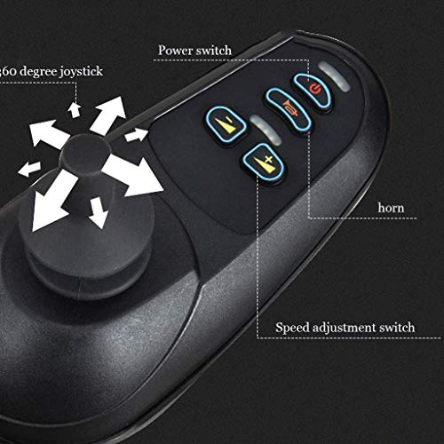 FGVDJ Silla de Ruedas eléctrica Inteligente para Personas Mayores discapacitadas, Silla de Ruedas Plegable multifunción Motor Doble portátil para Viajes Interruptor Manual/el
