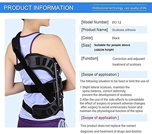 Fhdisfnsk Extensión postural Enderezadora de Espalda Brace Escoliosis Corrector de Postura Ortesis Auxiliar espinal Ajustable para la recuperación postoperatoria de Espalda Hombres y Mujeres.