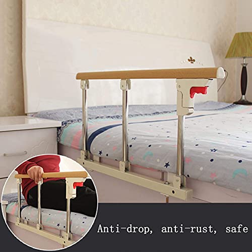 FHKBK Rieles de Cama para Cama tamaño Queen Riel de Cama para Cama Individual Riel de Cama Plegable Mango de Asistencia de Seguridad Protector Lateral para Ancianos, Adultos, niños, hosp