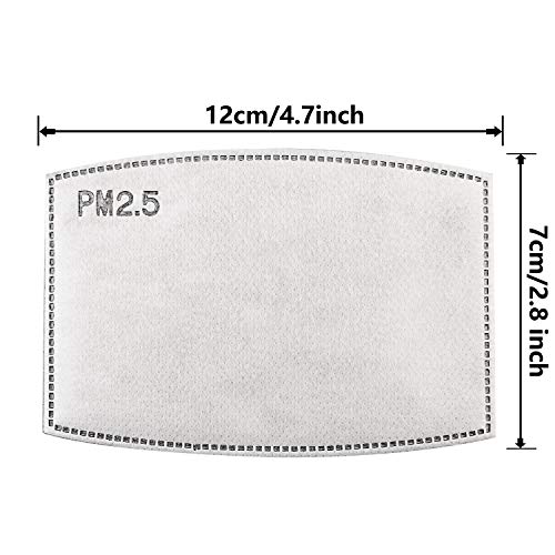 Filtros de Carbón Activado Reemplazables PM2.5 de 5 Capas para Adults (100 PCS)