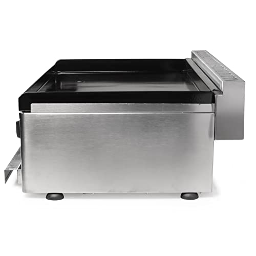 FireFriend BQ-6395 Parrilla de gas, tres quemadores, acero inoxidable, Negro, 56.5 x 28 x 78 cm