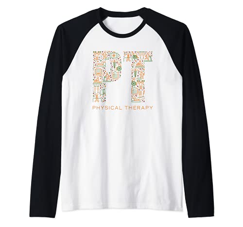 Fisioterapeuta Halloween PT Mes de la terapia física Camiseta Manga Raglan