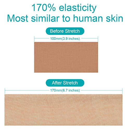 FITOP Cinta de Kinesiología 2 Rollos de 5 m x 5 cm (Beige)