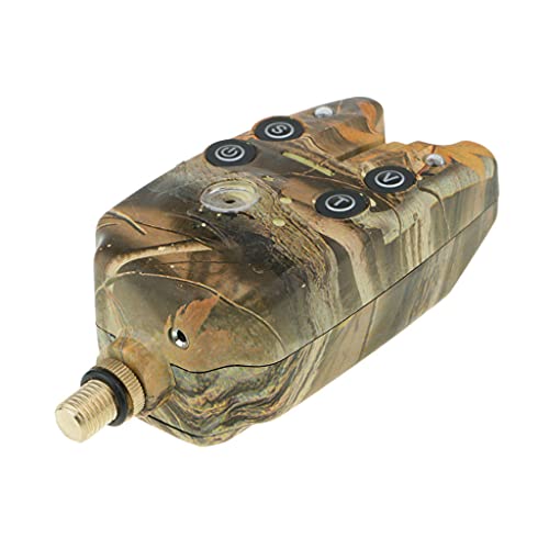 FLAMEER - Alarmas de pesca impermeables con luces LED inalámbricas para pesca gruesa, 10,5 x 5 cm