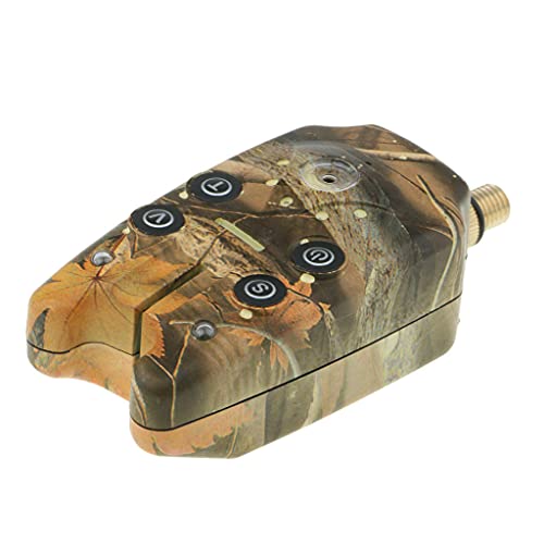 FLAMEER - Alarmas de pesca impermeables con luces LED inalámbricas para pesca gruesa, 10,5 x 5 cm