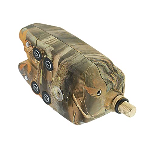 FLAMEER - Alarmas de pesca impermeables con luces LED inalámbricas para pesca gruesa, 10,5 x 5 cm