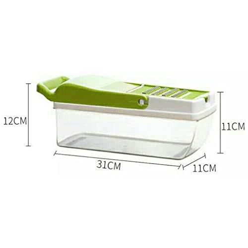 FLAMEER Protección multifunción para picar verduras, recipiente protector de manos duradero, picador de alimentos, cortador de verduras, cebolla, ajo, ensalada, zanahoria, patatas
