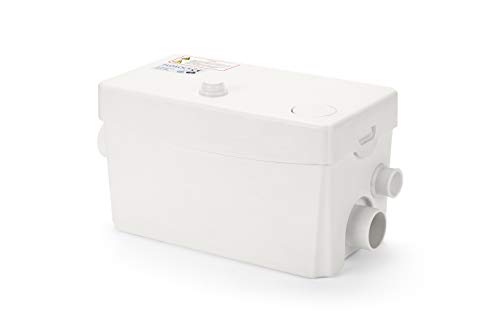 Flosoln - Triturador sanitario de 300 W, silencioso, bomba de evacuación, bomba de elevación, 3 entradas para ducha, lavabo, bañera