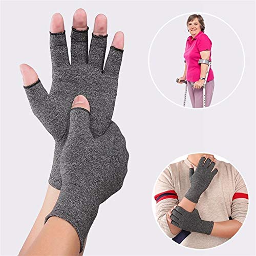 For men and women Guantes de las mujeres de los hombres de compresión sin dedos Artritis Alivio de dolor de las articulaciones reumatoide osteoartritis Por la ayuda de muñeca Terapia manoplas relief t