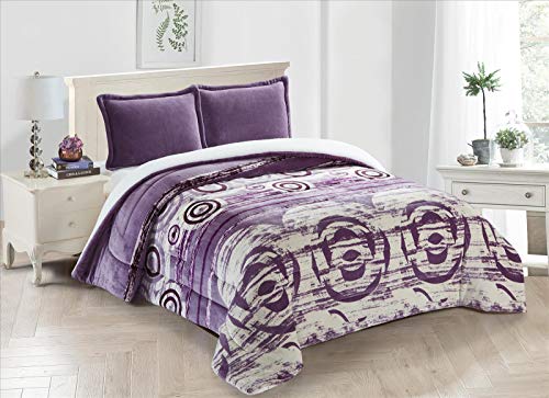 Foren Tex Manta para sofá y Cama con Borrego (M-3091) 600GMS Sin Pelusas No Suelta Pelo Tacto Suave y Cálida Dispone Varios Tamaños y Colores (Sins, 155x220cm)