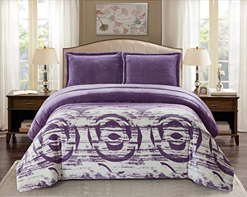 Foren Tex Manta para sofá y Cama con Borrego (M-3091) 600GMS Sin Pelusas No Suelta Pelo Tacto Suave y Cálida Dispone Varios Tamaños y Colores (Sins, 155x220cm)