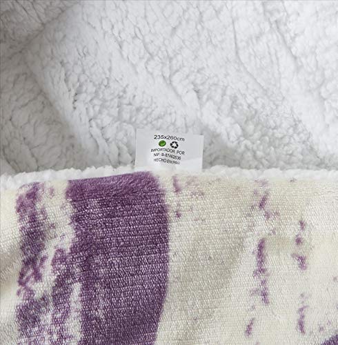 Foren Tex Manta para sofá y Cama con Borrego (M-3091) 600GMS Sin Pelusas No Suelta Pelo Tacto Suave y Cálida Dispone Varios Tamaños y Colores (Sins, 155x220cm)