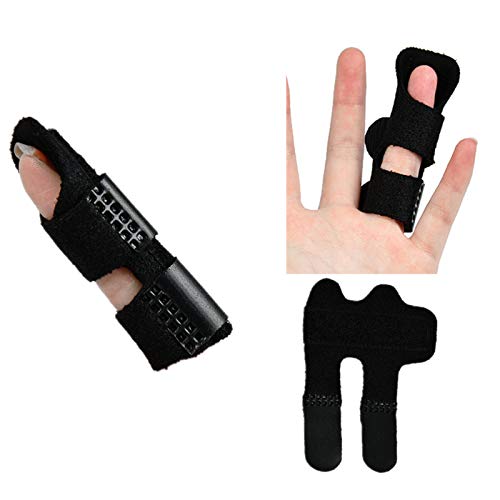 FOROREH Soporte de aluminio ajustable para enderezar la extensión Artritis Mazo Soporte para nudillos de dedo para rigidez de los dedos, Férula para dedos de gatillo per Osteoartritis
