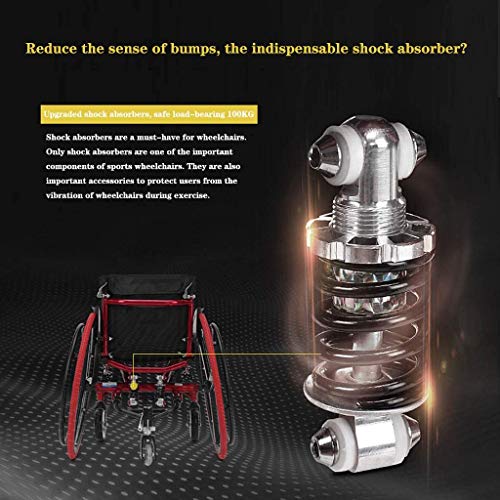 FREEDOH Manual De Deporte Y Ocio Autopropulsada Silla De Ruedas Plegable De Peso Ligero con Silla De Ruedas para Minusválidos Hijos Adultos De Ruedas Sillas De Ruedas De Ocio De Moda,Rojo