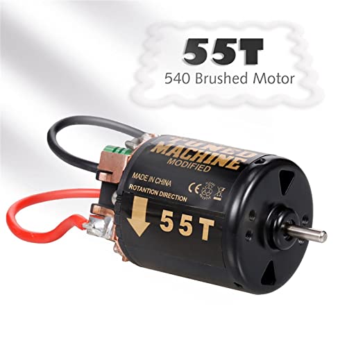 freneci 1/10 540 Motor Cepillado Universal para AXI03007 90046 1/10 Actualización de vehículo de Escalada sobre orugas Todoterreno - 55T