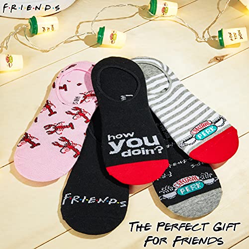 FRIENDS Calcetines Tobilleros Mujer, Pack de 5 Pares de Calcetines Invisibles Mujer, Regalos Originales Para Mujer