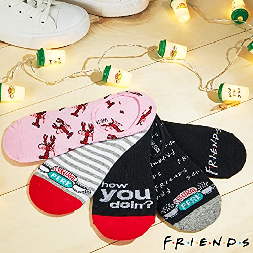 FRIENDS Calcetines Tobilleros Mujer, Pack de 5 Pares de Calcetines Invisibles Mujer, Regalos Originales Para Mujer