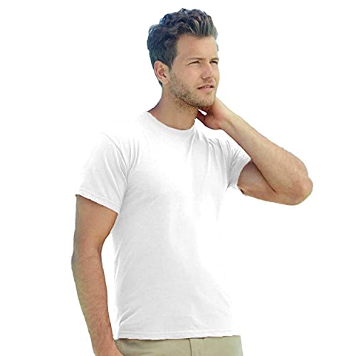 Fruit of the Loom - Camiseta Básica de Manga Corta de Calidad diseño Original Hombre Caballero (2XL) (Azul Celeste)