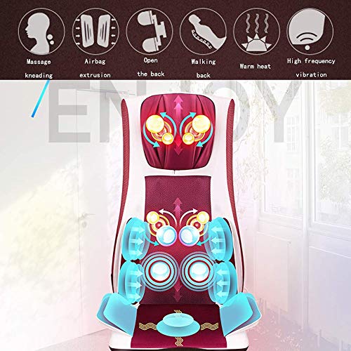 FUJGYLGL Cojín Multifuncional de Cuerpo Completo Masaje, 3 Tipos de tecnología de Masaje con Airbag Squeeze, el Calor hacia Can y Massager del Cuello